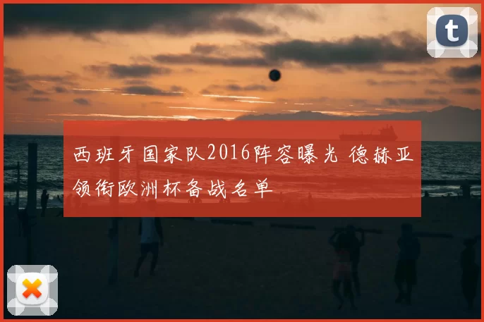 西班牙国家队2016阵容曝光 德赫亚领衔欧洲杯备战名单